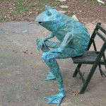 frog sculpture seated Beau Smith 2011f frog sculpture seated Beau Smith 2011f