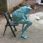 frog sculpture seated Beau Smith 2011s frog sculpture seated Beau Smith 2011s
