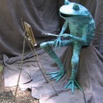 Artist Frog Sculpture by Beau Smith 5-15-12cc Artist Frog Sculpture by Beau Smith 5-15-12cc