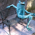 frog sculpture by Beau Smith bench 5-12q frog sculpture by Beau Smith bench 5-12q