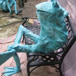frog sculpture by Beau Smith bench 5-12ww frog sculpture by Beau Smith bench 5-12ww