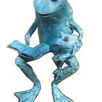 frog sculpture parent and child reeading book by Beau Smith 1aa frog sculpture parent and child reeading book by Beau Smith 1aa
