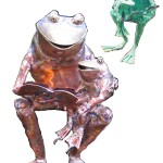 frog sculpture parent and child reeading book by Beau Smith 1aaa frog sculpture parent and child reeading book by Beau Smith 1aaa