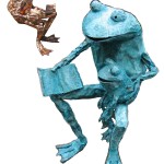 frog sculpture parent and child reeading book by Beau Smith 1ccc frog sculpture parent and child reeading book by Beau Smith 1ccc