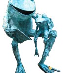 frog sculpture parent and child reeading book by Beau Smith 1d frog sculpture parent and child reeading book by Beau Smith 1d