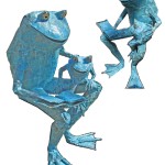 frog sculpture parent and child reeading book by Beau Smith 1dd frog sculpture parent and child reeading book by Beau Smith 1dd