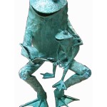 frog sculpture parent and child reeading book by Beau Smith 1e frog sculpture parent and child reeading book by Beau Smith 1e